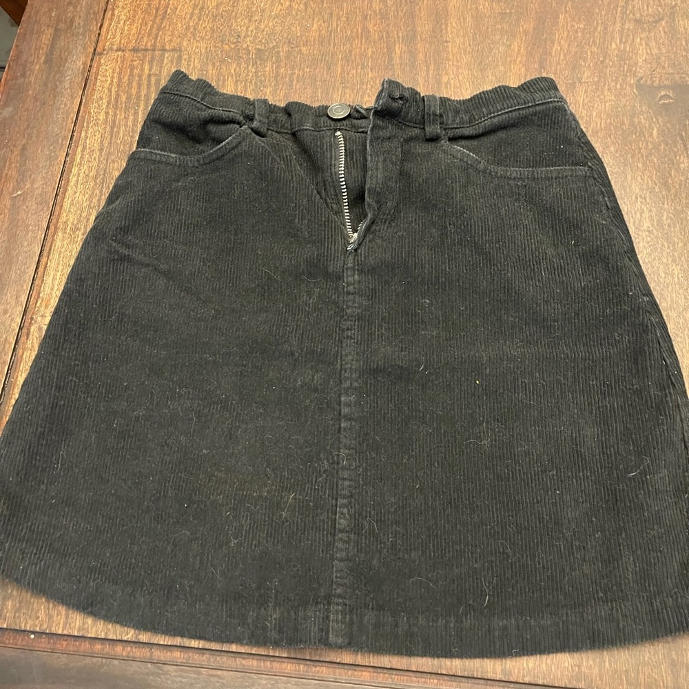 Black Corduroy Mini Skirt Brandy Melville